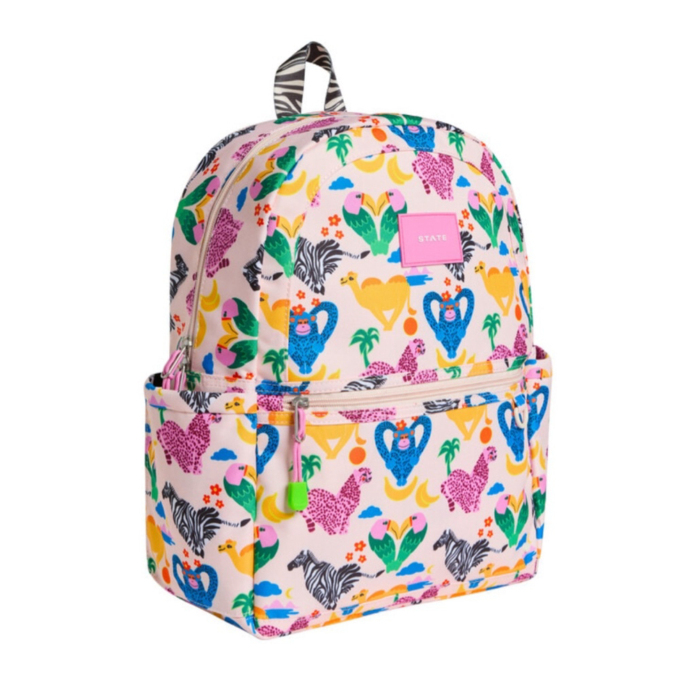 STATE Kane Kid’s Pink Animal Hearts Travel Backpack